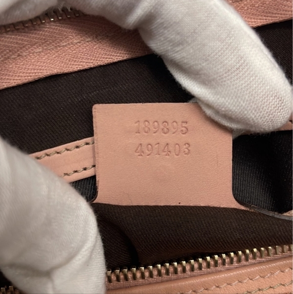 Gucci Script Web Boston Bag GG Coated Canvas Medium - Picture 11 of 13
